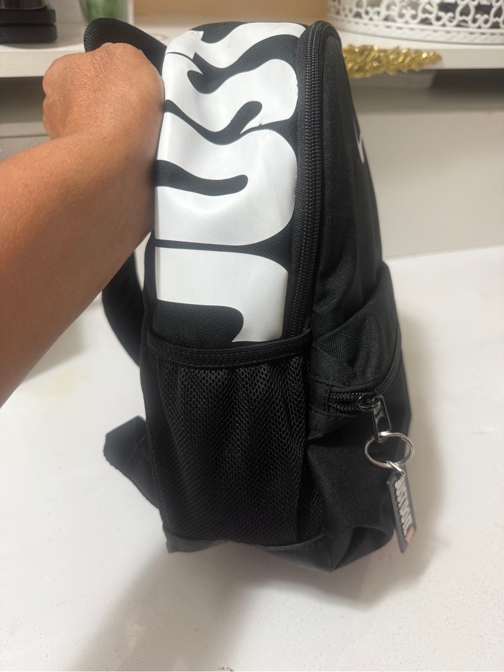 Nike Black & White Mini Backpack - Iconic Swoosh - Picture 10 of 16